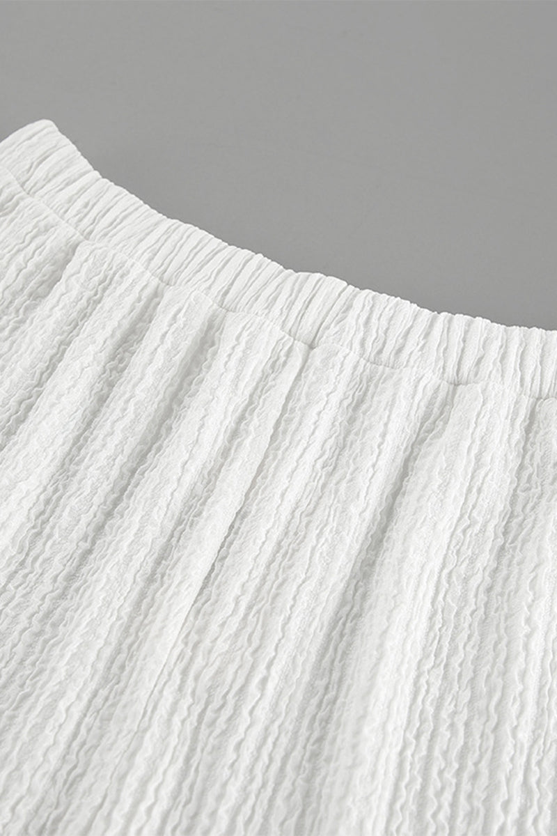 Simplicity Frenulum Fold V Neck Sleeveless Two Pieces