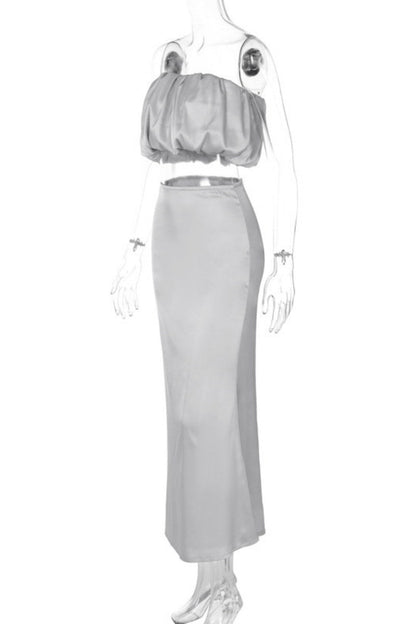 Backless Strapless Sleeveless Two Pieces