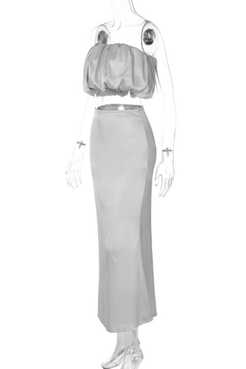 Backless Strapless Sleeveless Two Pieces