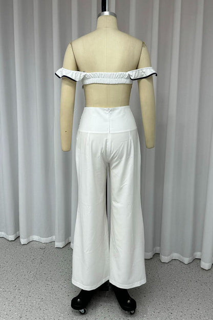 Simplicity Patchwork Flounce Off the Shoulder Two Pieces