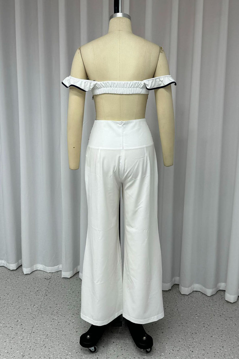 Simplicity Patchwork Flounce Off the Shoulder Two Pieces
