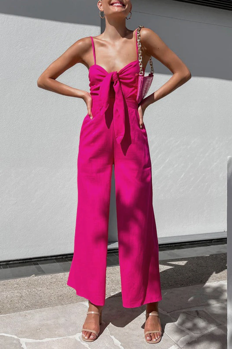Pocket V Neck Loose Jumpsuits(3 Colors)
