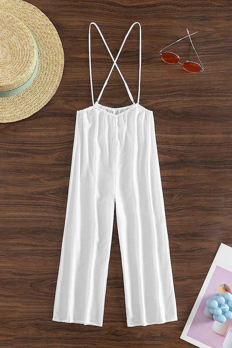 Backless Spaghetti Strap Regular Jumpsuits