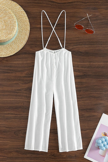 Backless Spaghetti Strap Regular Jumpsuits