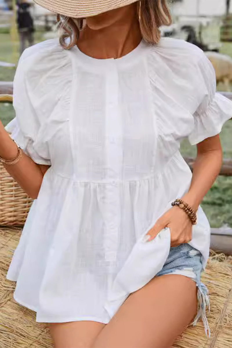 Simplicity O Neck Blouses