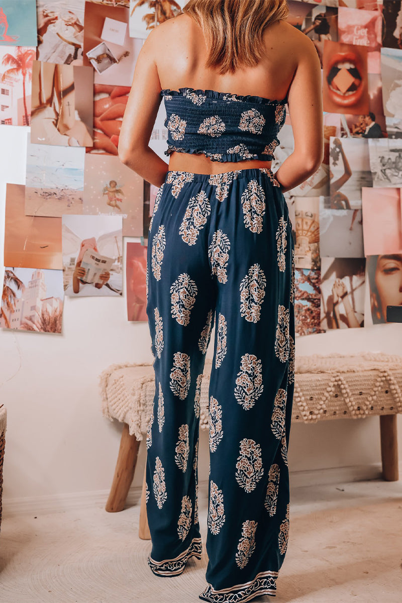 Pocket With Bow Strapless Sleeveless Two Pieces