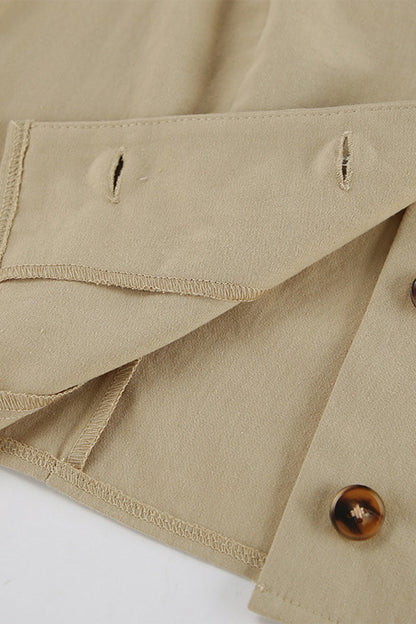 Daily Pocket Buttons V Neck Sleeveless Two Pieces