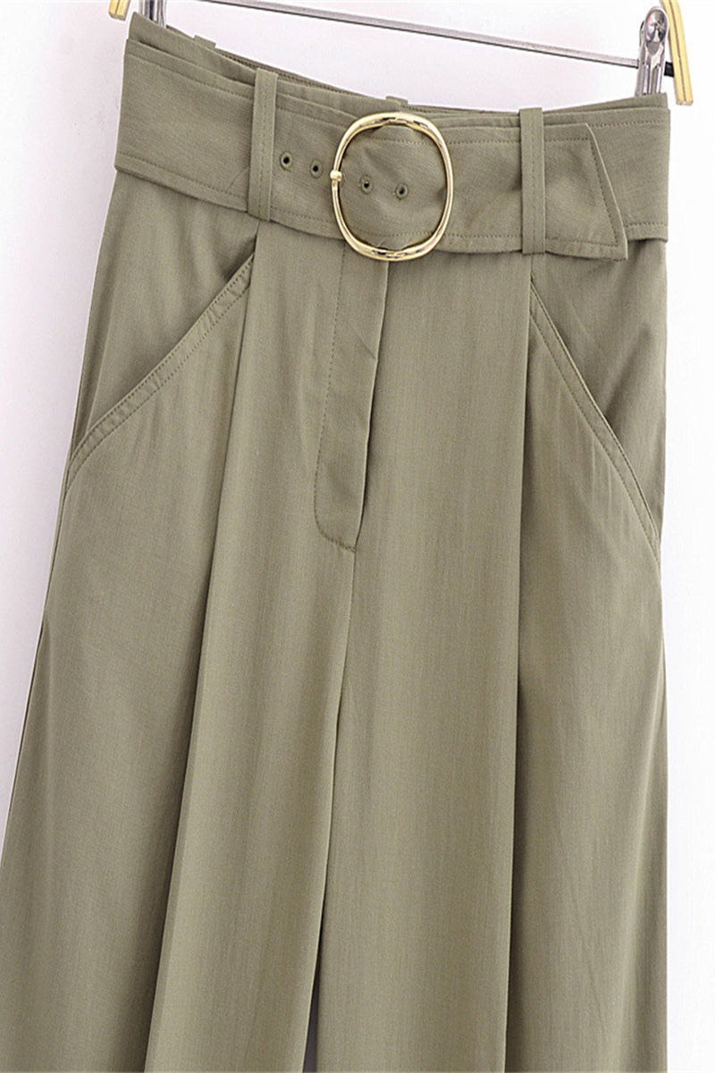 Street Color Pocket Ruched With Belt Strapless Sleeveless Two Pieces