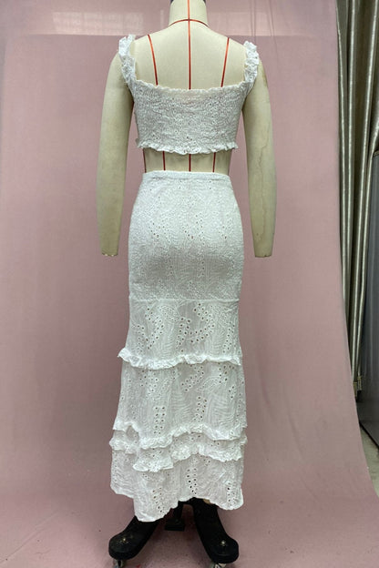 Color Backless Spaghetti Strap Sleeveless Two Pieces