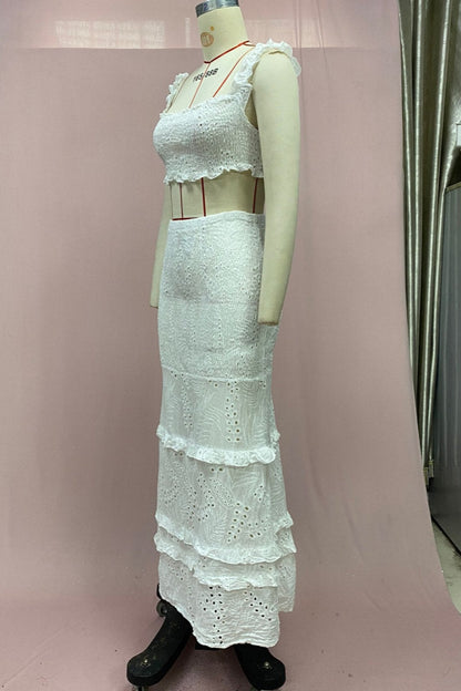 Color Backless Spaghetti Strap Sleeveless Two Pieces