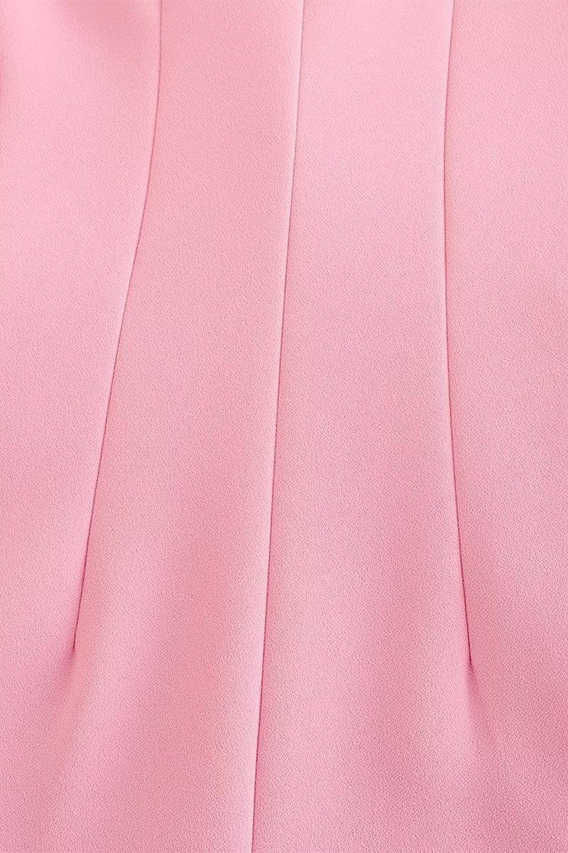 Business Wear Color Patchwork Turn-back Collar Long Sleeve Two Pieces