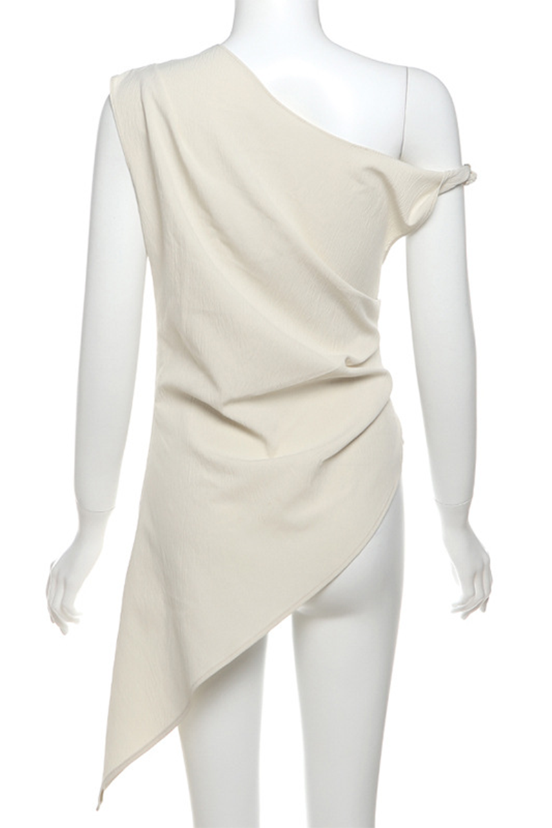 Irregular Sloping Shoulder T-shirts