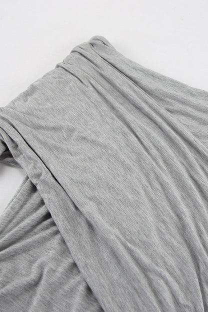 Ruched Irregular Off Shoulder Wrapped Skirt Dresses