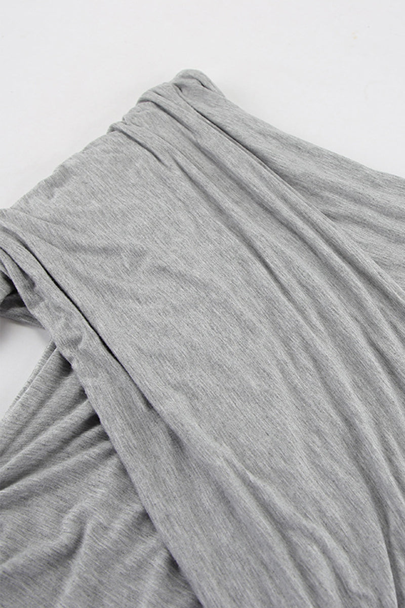 Ruched Irregular Off Shoulder Wrapped Skirt Dresses