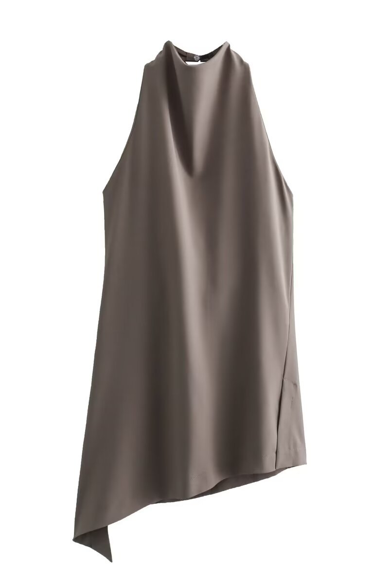 Backless Irregular Halter Sleeveless Two Pieces