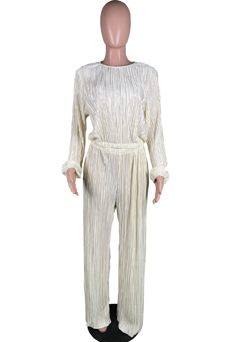 Basic O Neck Long Sleeve Two Pieces