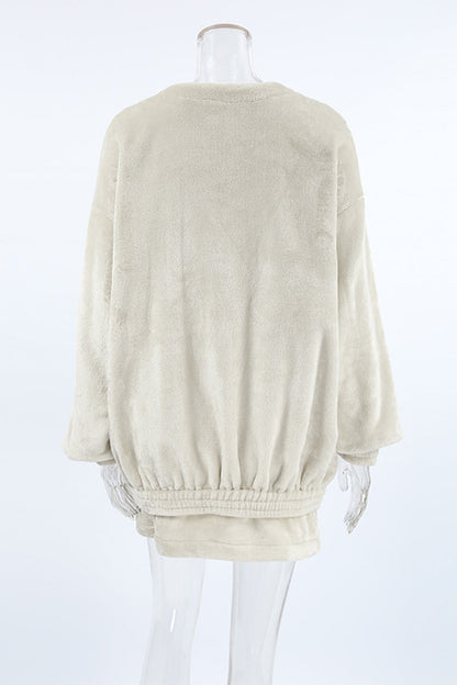 Daily Buttons V Neck Long Sleeve Two Pieces