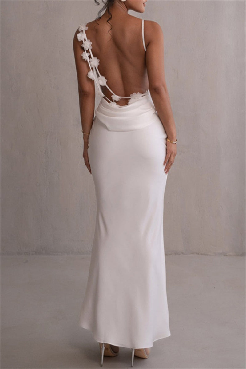 Formal Backless Spaghetti Strap Long Dresses(3 Colors)
