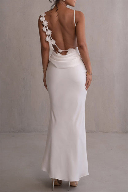 Formal Backless Spaghetti Strap Long Dresses(3 Colors)