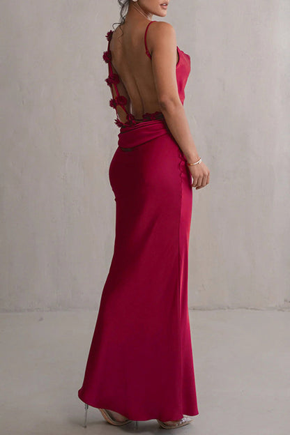 Formal Backless Spaghetti Strap Long Dresses(3 Colors)