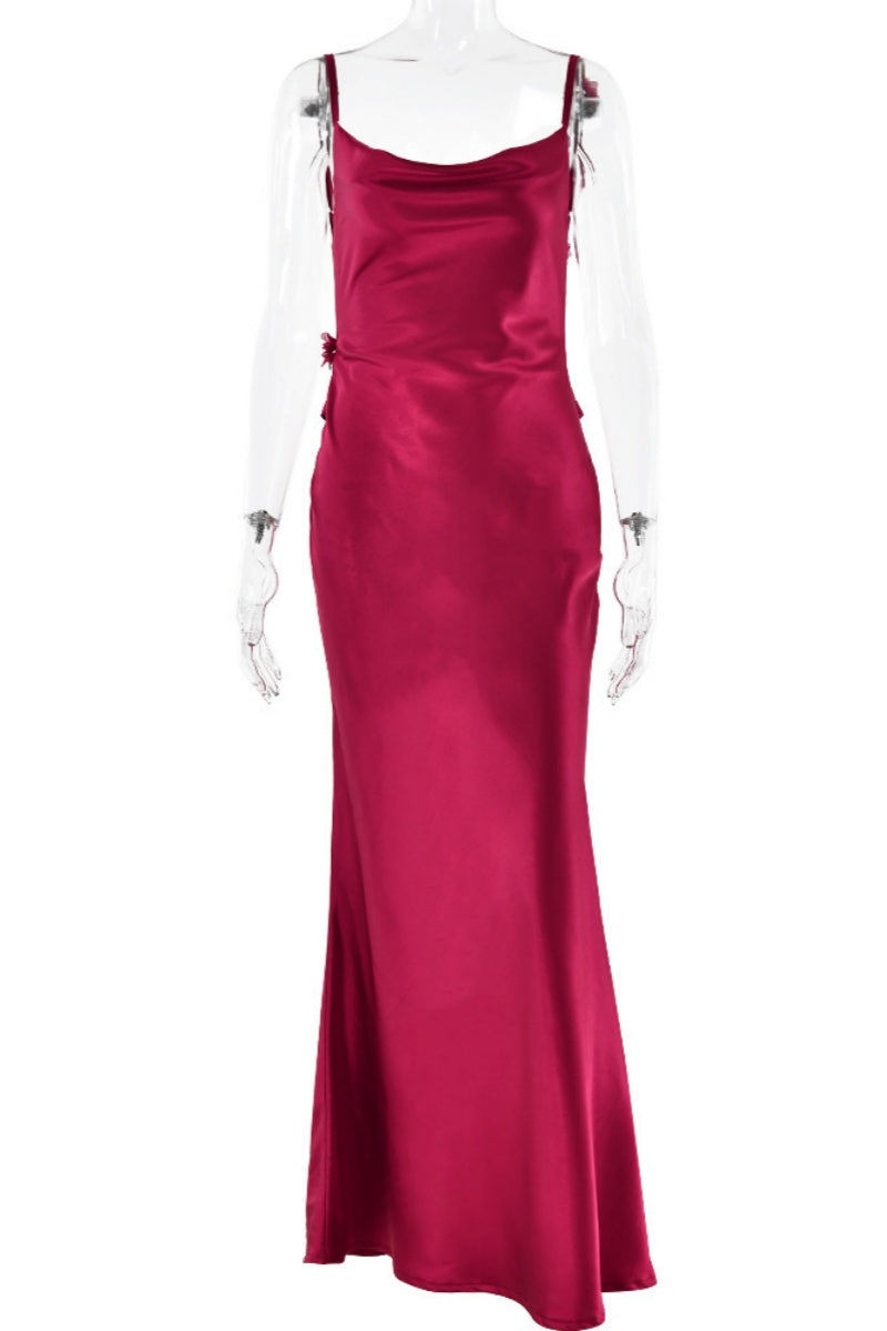 Formal Backless Spaghetti Strap Long Dresses(3 Colors)