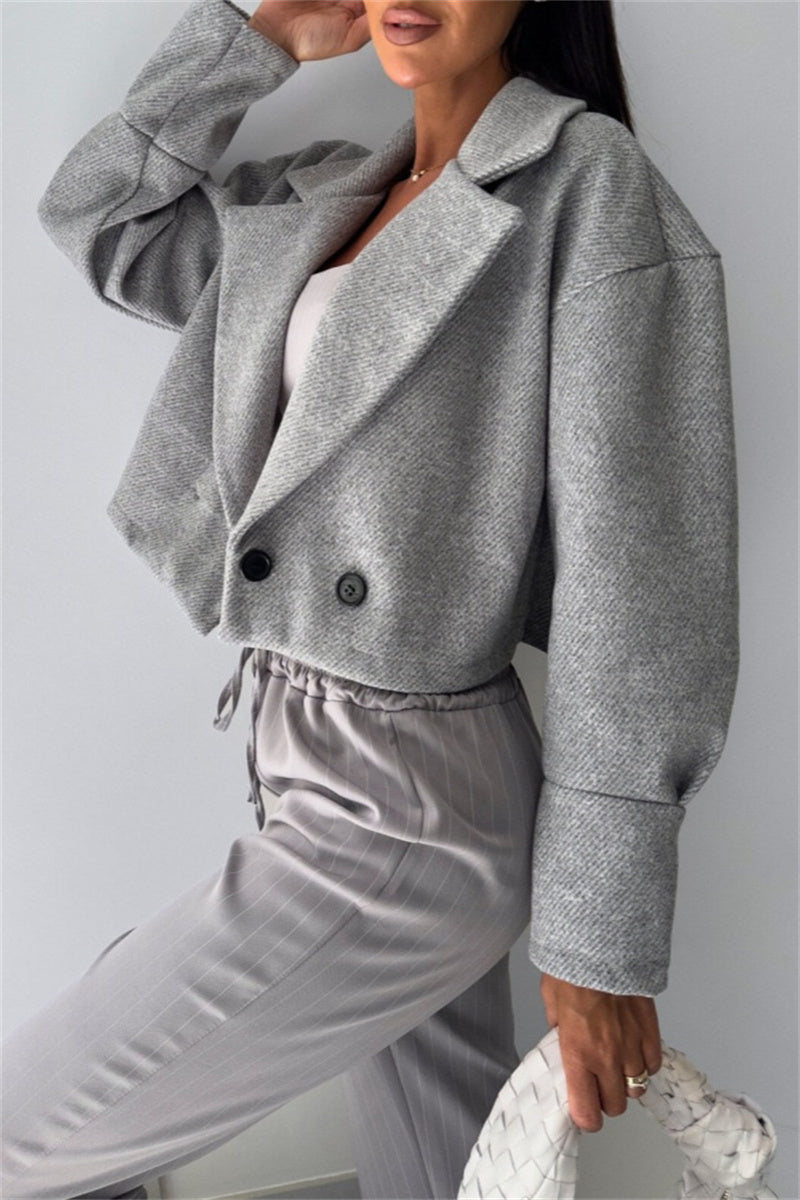 Cardigan Turndown Collar Outerwear(4 Colors)