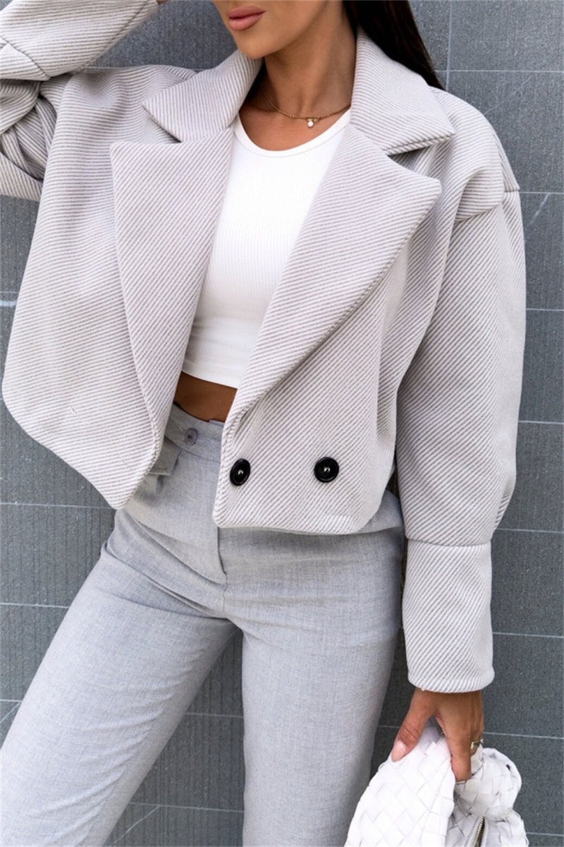 Cardigan Turndown Collar Outerwear(4 Colors)