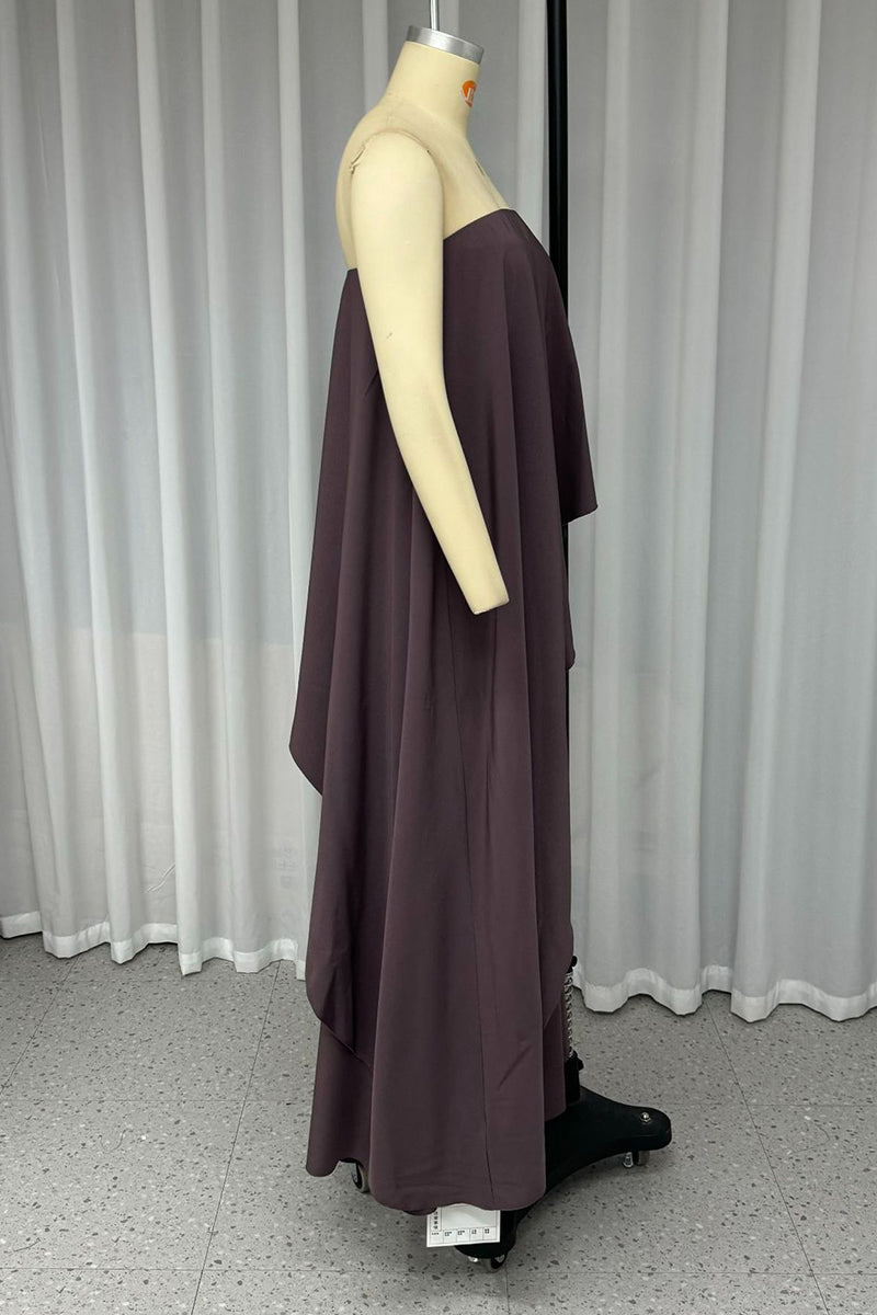 Vacation Irregular Strapless Sleeveless Two Pieces