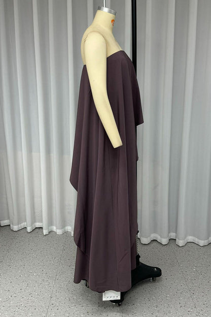 Vacation Irregular Strapless Sleeveless Two Pieces