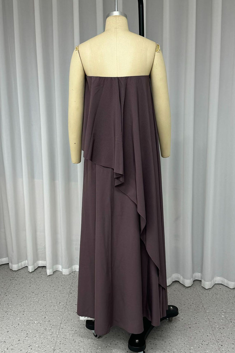Vacation Irregular Strapless Sleeveless Two Pieces