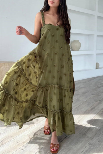 Backless Spaghetti Strap Long Dresses