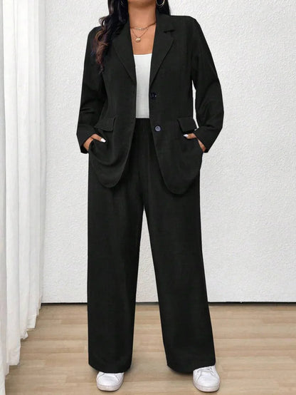 Lapel Suit Jacket and Pants