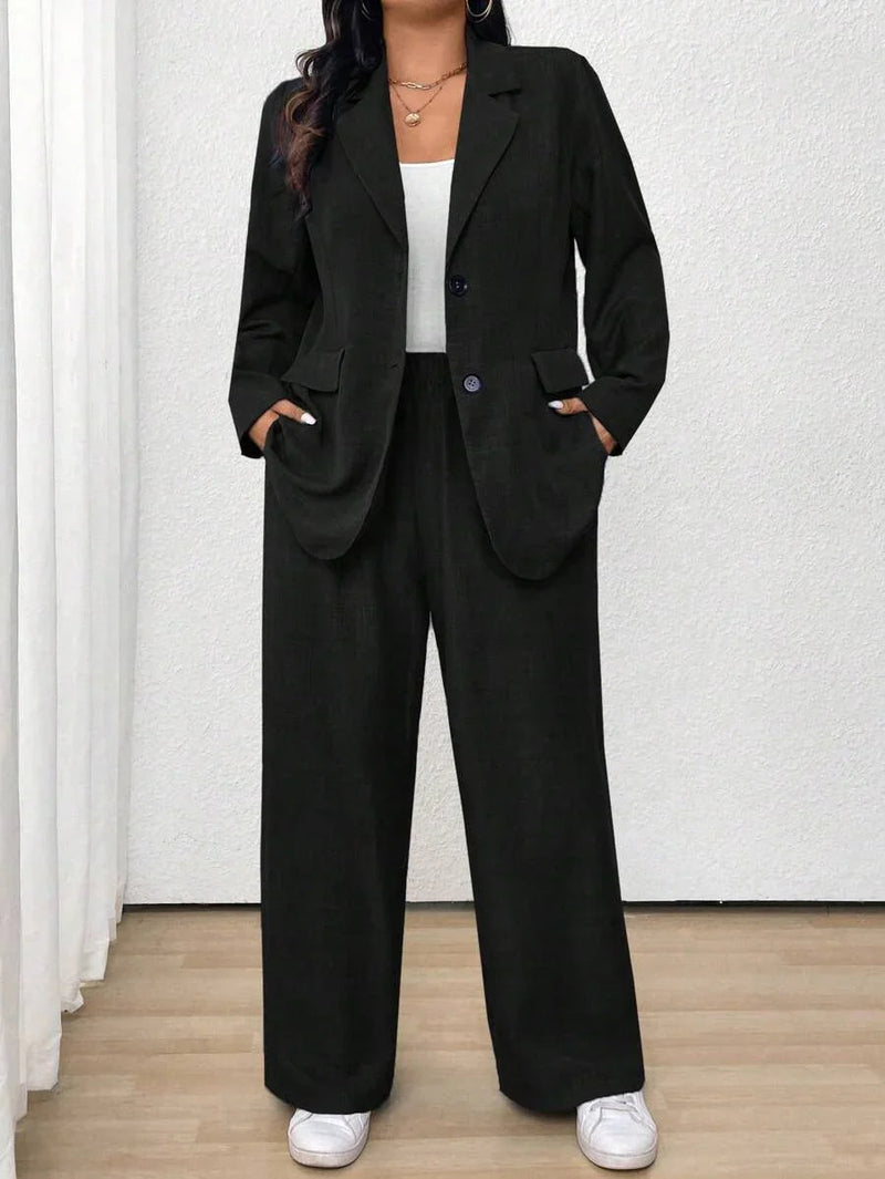 Lapel Suit Jacket and Pants