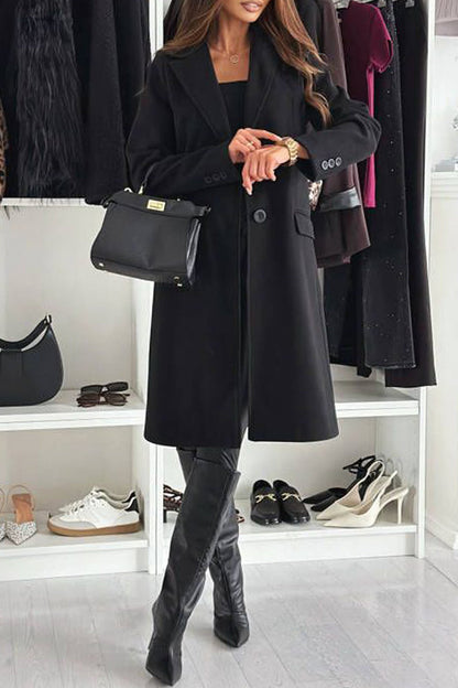 Color Cardigan Turndown Collar Outerwear(4 Colors)