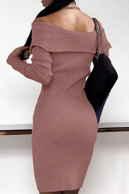 Street Pearls Decor Off Shoulder Wrapped Skirt Dresses(4 Colors)