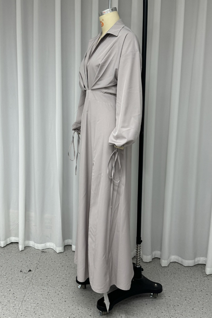 Street Backless Slit V Neck One Step Skirt Dresses