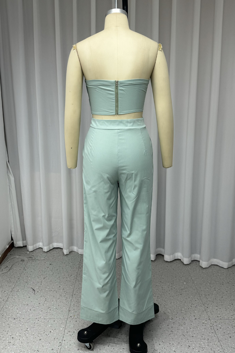 Ruched Irregular Strapless Sleeveless Two Pieces