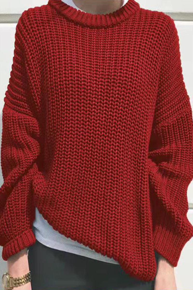 Daily Weave O Neck Sweaters(7 Colors)