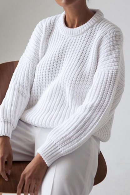 Daily Weave O Neck Sweaters(7 Colors)