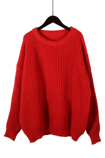 Daily Weave O Neck Sweaters(7 Colors)