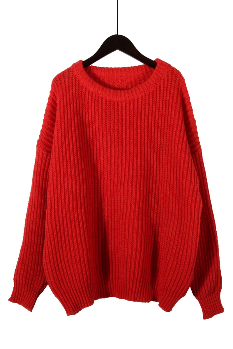 Daily Weave O Neck Sweaters(7 Colors)