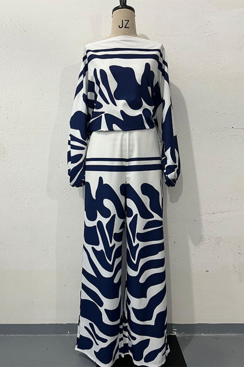 Print Painted Long Sleeve Two Pieces
