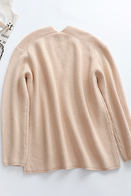 Color Weave V Neck Sweaters(5 Colors)