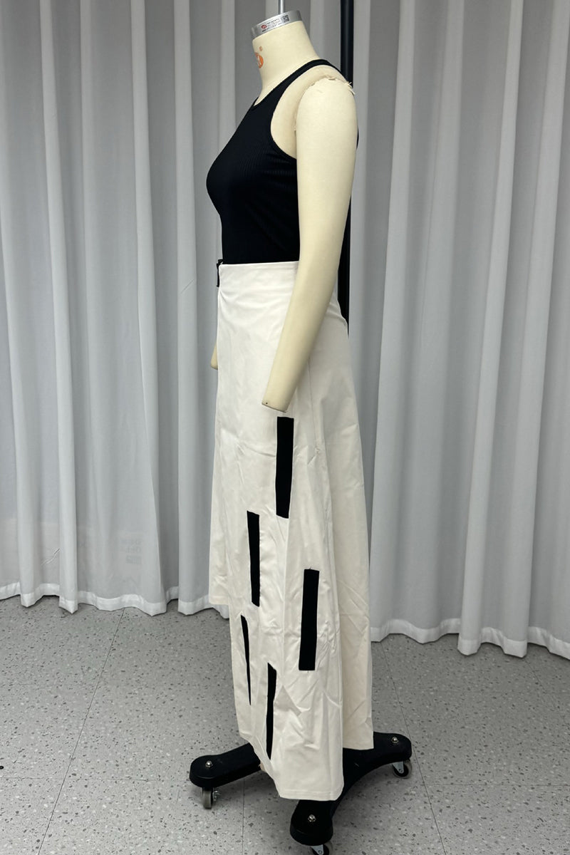 Street Pocket Irregular O Neck Sleeveless Two Pieces