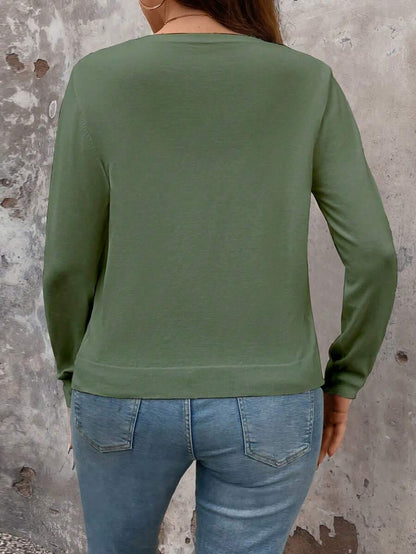 Cardigan Apricot Long Sleeve Single Breasted Cozy