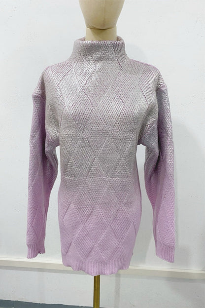 Gradient Basic Turtleneck Sweaters