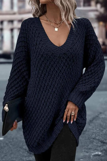 Drop Shoulder Cotton Oversized Sweater