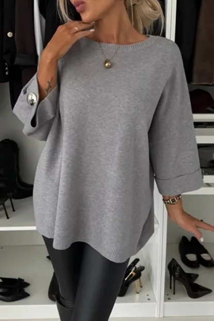 Color Weave O Neck Sweaters(5 Colors)