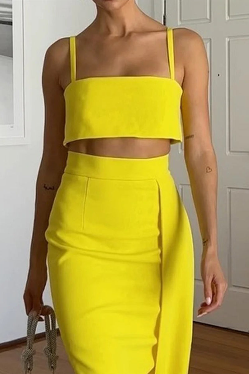 Ruched Square Neck Sleeveless Two Pieces