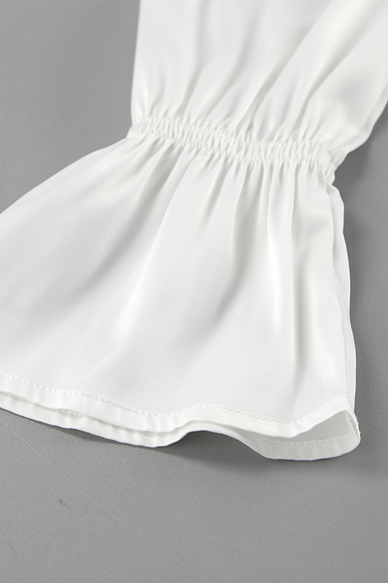 Color Buttons Off Shoulder Blouses